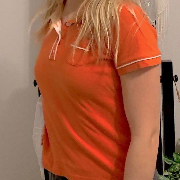 Orange retro mechanic shirt. - Picture 4 of 5